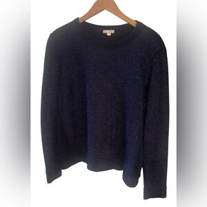 Gap women’s navy blue metallic crewneck pullover size medium